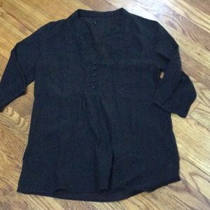 Black Gauze Boho Top